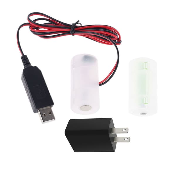 LR14 1.5/3/4.5/6V Batterieliminator Strömförsörjningskabel USB-driven sladd