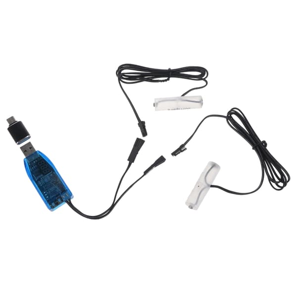 USB 1 til 2 LR6 AA Dummy Batteri til Skægtrimmer Tandbørste Make-up Spejl Legetøj USB Model