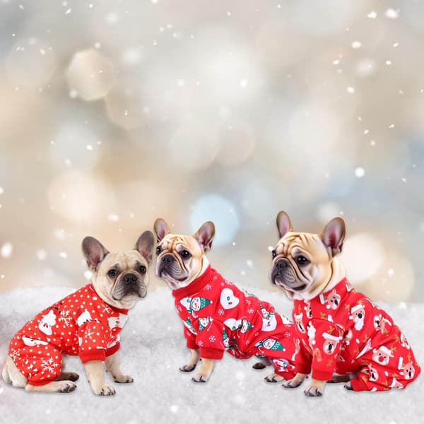Strækbar julekæledyrstøj, maskinvaskbar strik til små, mellemstore og store hunderacer null - Elk M
