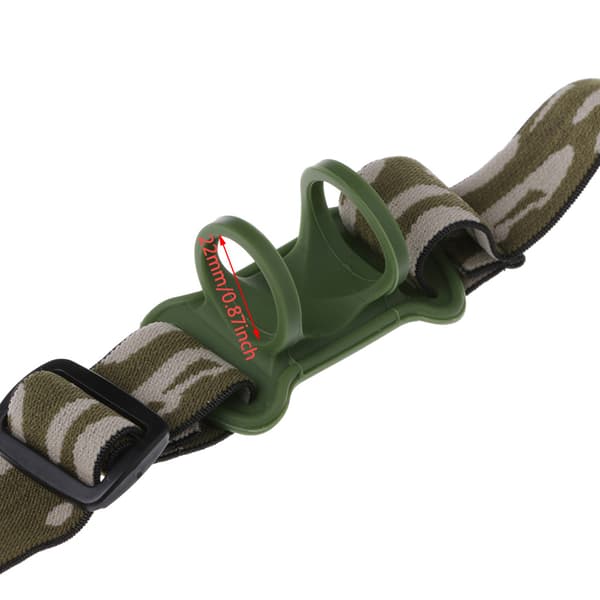 2 stk pannebånd elastisk håndfri hodelyktstropp for 22-30 mm lommelykt