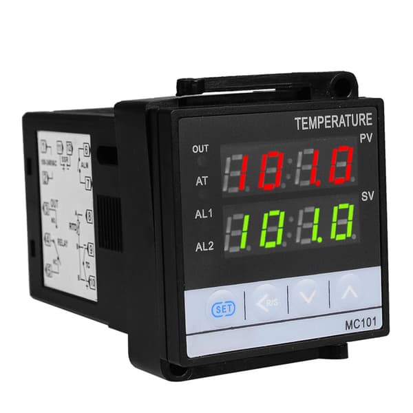 LCD Temperaturregulator Set Digital PID Temperaturregulator ℃/℉ PID Termostat ℃/℉ 85~265VAC för Universal Inmatning