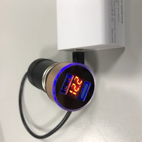 Bilkonverteradaptercontroller USB C han til 12V cigarettænderstik 50cm