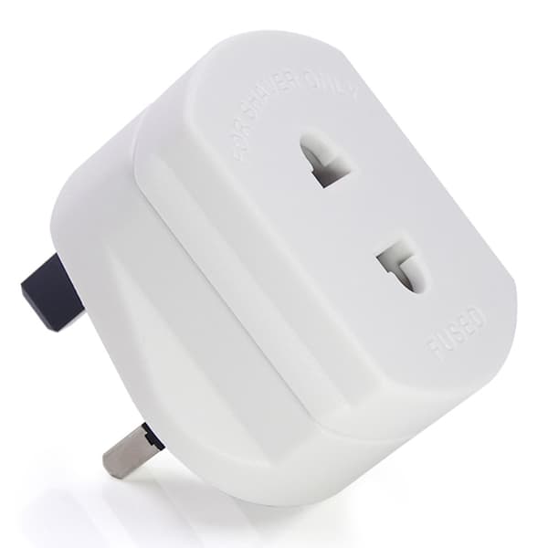 Barberadapterplugg UK Elektrisk tannbørsteadapterplugg 2P til 3P sikret adapter