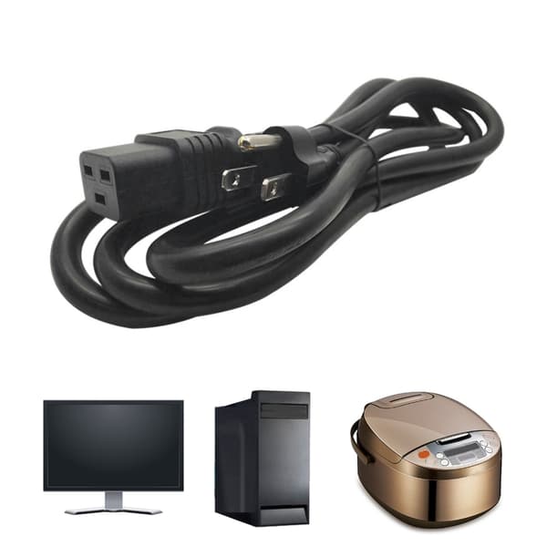 NEMA 5-15P til C19 adapterkabel, PDU-kabel han til hun strømomformerkabel til TV PC null - B