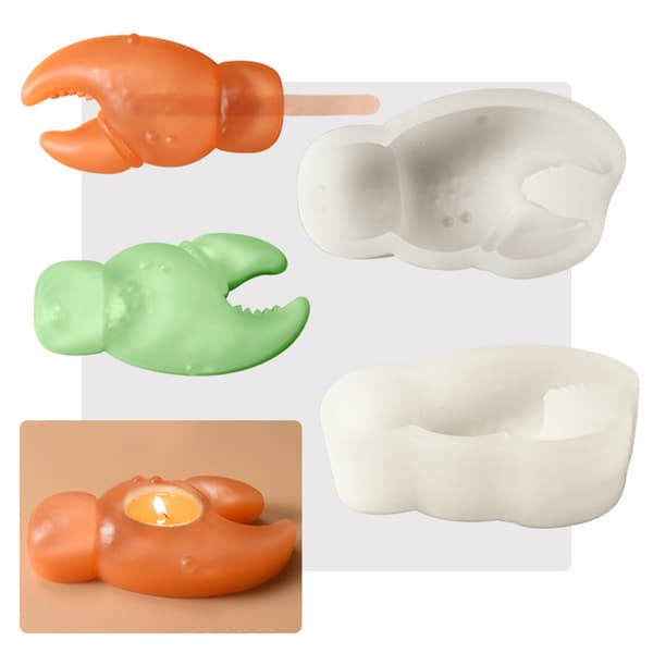 Silikone Ismaskine Isforme DIY Silikone Ispindeforme Silikonemateriale Krabbeklør Form til Is null - Cracing crab tongs p