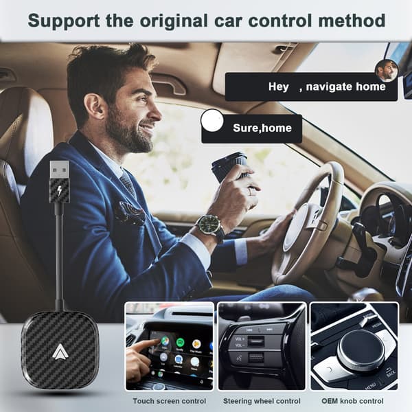 Professionel Androids Auto Adapter Plug & Plays Stabil Forbindelse Oplev Friheden ved Trådløs til Køretøjer Round