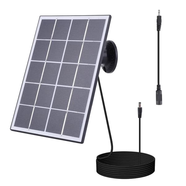 Solcellepanel for Rings kamera 5,5 mm 3,5 mm Rings solcellepanel for sikkerhetskamera Rings solcellepanel for Rings Stick Up Camera-batteri