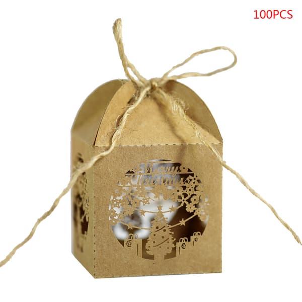 100 st jul snöflinga ihålig presentförpackning godisask förvaring bröllopsfest