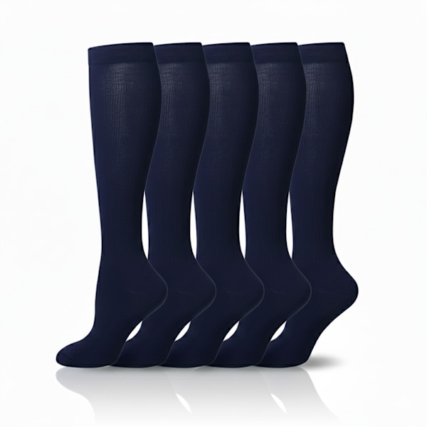 Stödstrumpor 5-pack svart