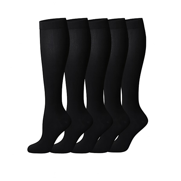 Stödstrumpor 5-pack svart