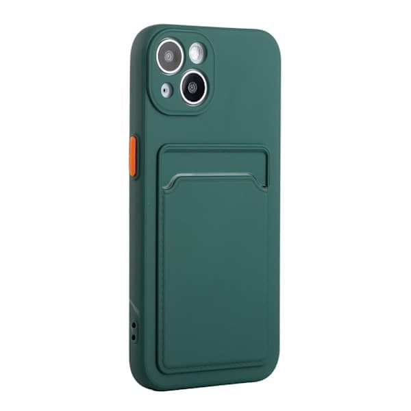 iPhone 13 -kotelo korttipaikalla, tummanvihreä