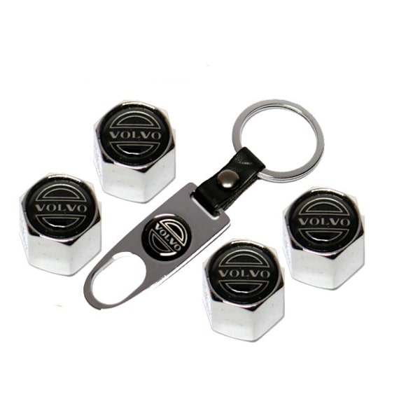 Volvo logotyp ventilhattar med nyckelring Silver silver silver one size