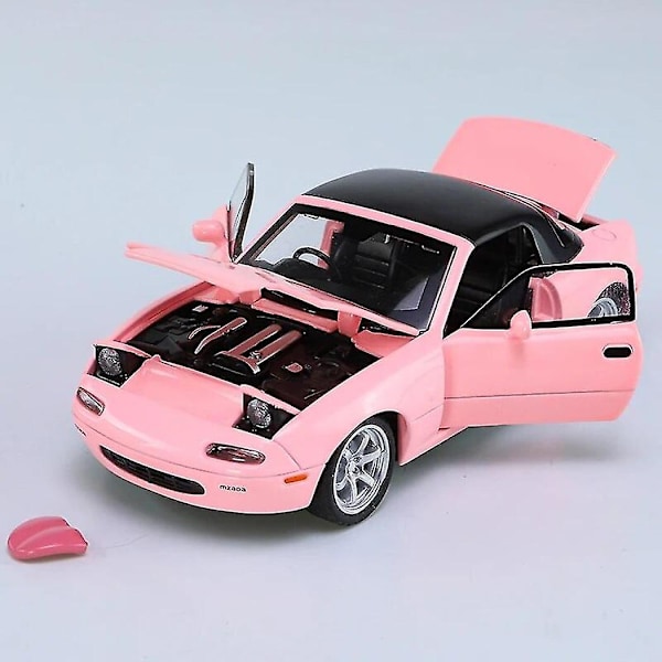 1:32 Mazda Mx5 Mx-5 Superbil Legering Støbt Legetøjsbil Model Lyd Og Lys Træk Tilbage Børnelegetøj Samlerobjekt Fødselsdagsgave{hh] Red