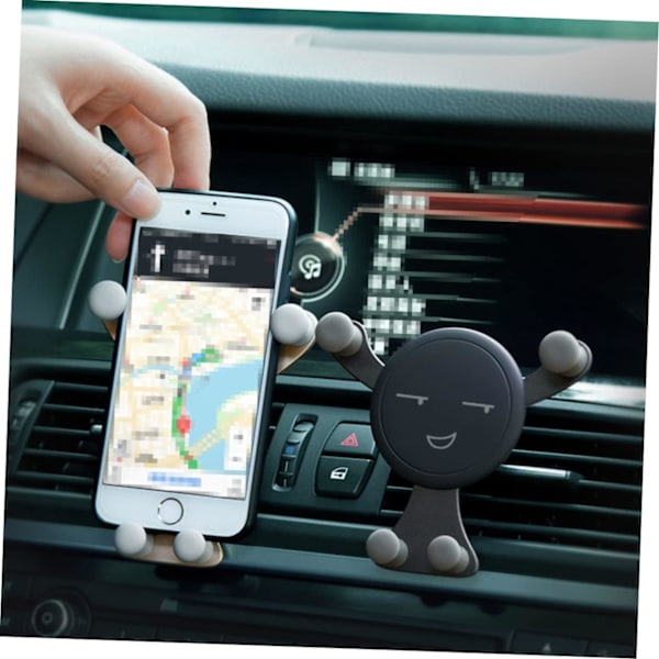 Bilholder Stativ Tripod Gravity Holder Lydløs Bil Telefonfeste Brakett Svart Luft Bil Kobling Mobil Uttak Ventil Grill Auto Vugge