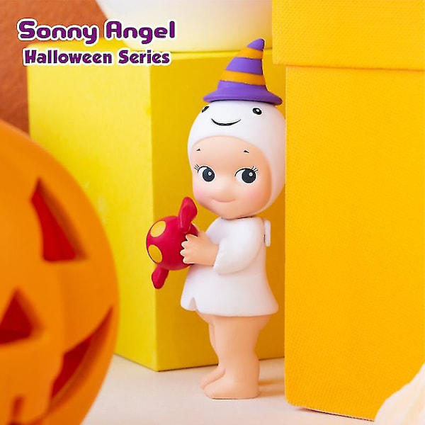 Äkta Sonny Angel Halloween-serie Blind Box Doll Spöke Pumpa Kanin Svart Katt Begränsad Utgåva Hand Semestergåva