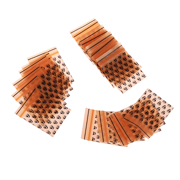 100 Små Poser 5 cm X 3,5 cm Mini Lynlås Poly Designer{EE}