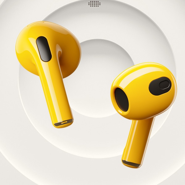 Tecknad Bluetooth hörlurar Söt känslig mikrofon Batteri med stor kapacitet Bluetooth stereohörlurar Puh Bear Gul