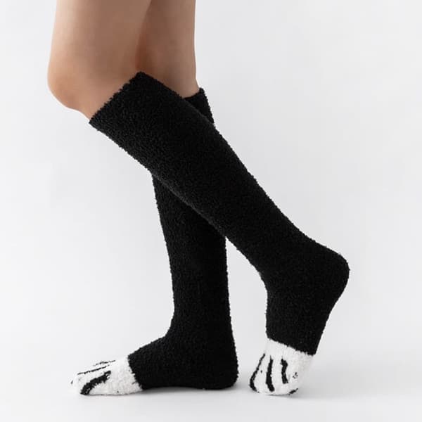 Katt-tema Vinterstrumpor 2-pack - Tjocka, Varma och med Sött Tryck | Perfekt Presentidé 2 Pairs
