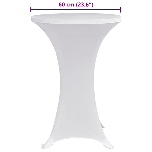vidaXL Stretch-trekk til ståbord Ø60 cm hvit 4 stk Vit white