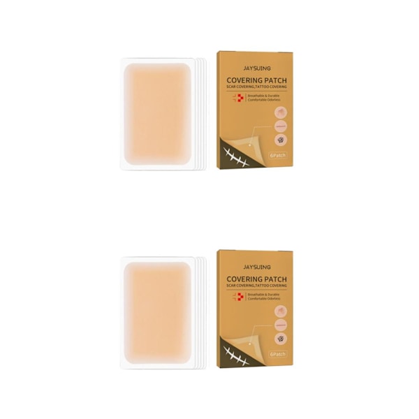 1/2 6x Tatueringsöverdrag Klistermärke Andningsbar Hud Döljande 2Set