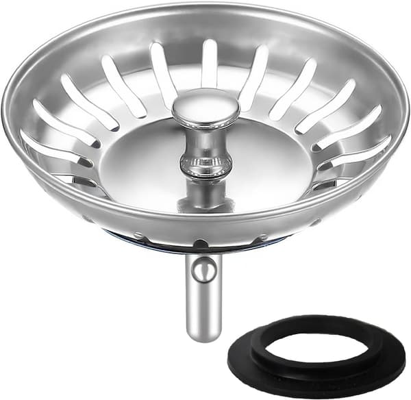 Universal Vask Afløbs Si 82mm Rustfrit Stål Prop Forhindrer Tilstopning Passer til Blanco Franke Vask Dele