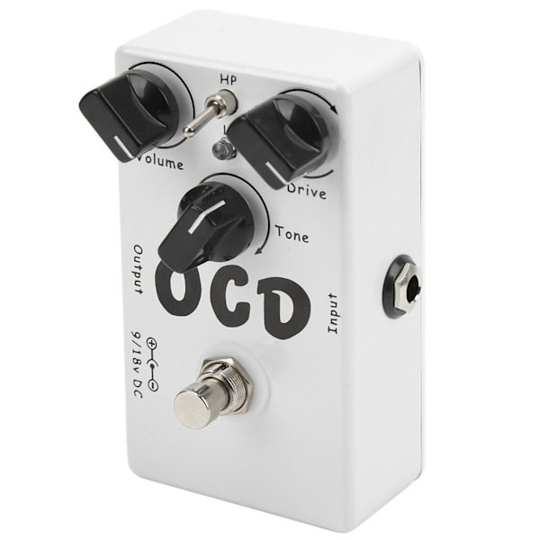 Gitarr Effektpedal OCD Classic Overdrive Distortion Portabelt Instrumenttillbehör Vit