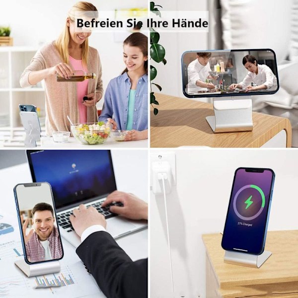 Stativ for MagSafe-lader, FULAIM aluminium MagSafe-holder, kompatibel