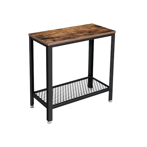 Rootz side table - Industrial style side table with shelf - Accentb