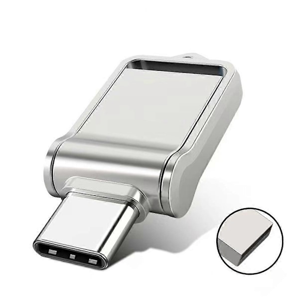Mini Metall Typ C USB-minne Tåligt Portabelt USB-minne för Surfplatta Telefon Svart Black 1TB