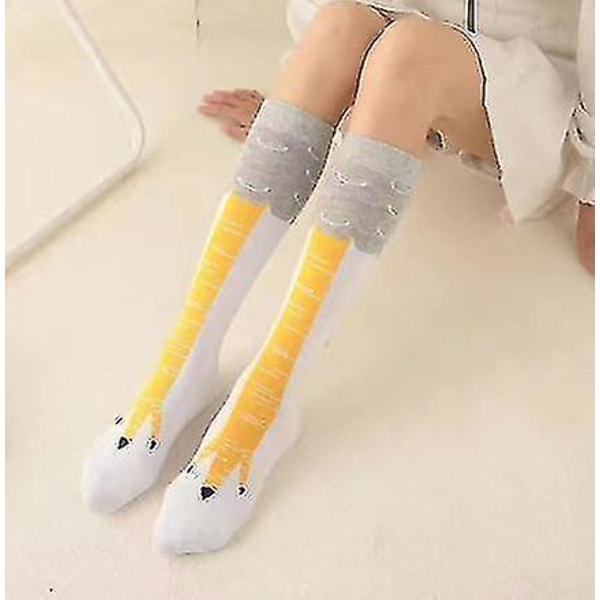 2 Pairs Chicken Feet Socks Funny Crazy Chicken Leg Socks Calf Socks Funny Party Gifts -mxbc