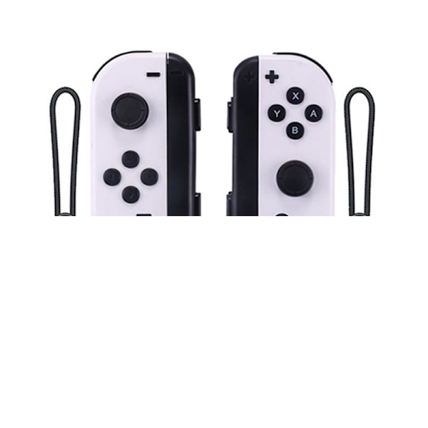 Nintendo Switch Handkontroll Joycon Trådlös Bluetooth Spelkontroll Fjärrkontroll Väckningsfunktion med Rep, Stödjer Fitness Ring white