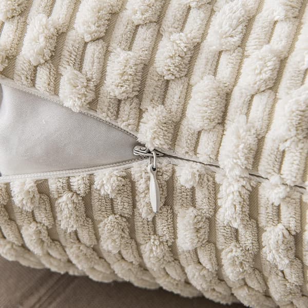 Dekorative pudebetræk moderne pudebetræk bløde til sofa og stue 40x40 cm råhvid 2 stk