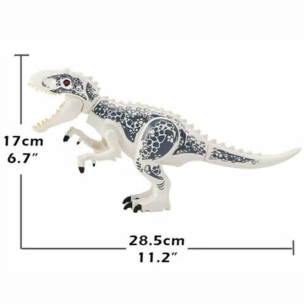 Indominus Rex xxl Stor Full Size Dinosaurie Figur Block Passform - Perfekt A large dinosaur