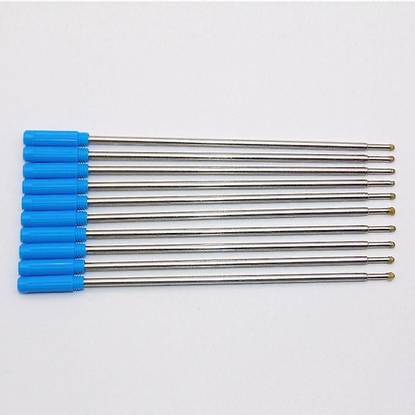 10 st Kryssformade Kulspetspennspatroner Bläck Medium & Svart Wf Shytmv{EE} Blue