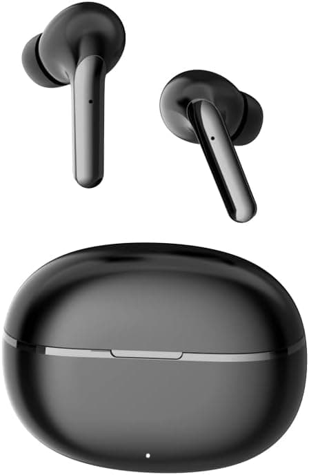 Trådløse Bluetooth Hovedtelefoner Stereo Touch Kontrol In-Ear Earbuds Med Silikone Ørepropper Sort