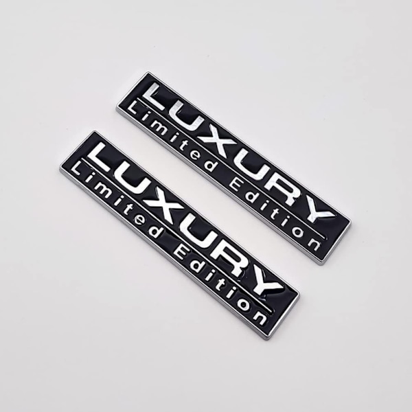 2 stk. luksus emblemer limited edition 3D metal logo bilmærkater