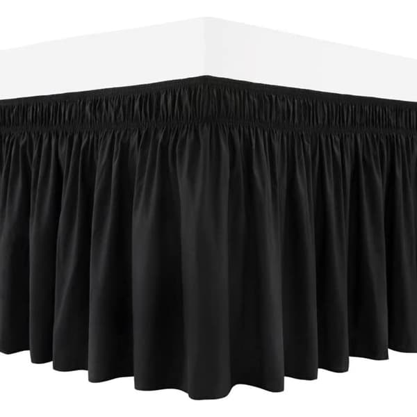 (ee) Sengekappe elastisk sengekappe Sort Black 100x200x38cm
