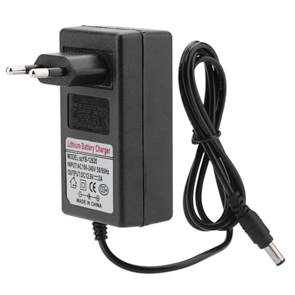 (ee) Erstatningsoplader til lithium-ion batteri: DC 12.6V 2A strømadapter 12.6V2A