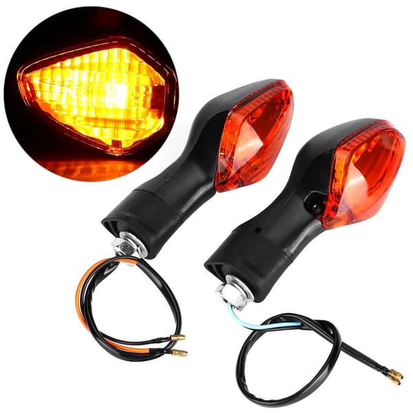 1 par blinklys passer til Honda CRF250L motorcykel modificeret sort gul