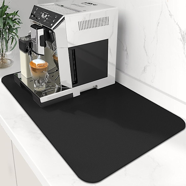 Coffee Mat Super Absorbent Dish Drying Mat Coffee Bar Accessories Match With Coffee Maker Coffee Maker Coffee Pot Large Kitchen Drying Mats Gray