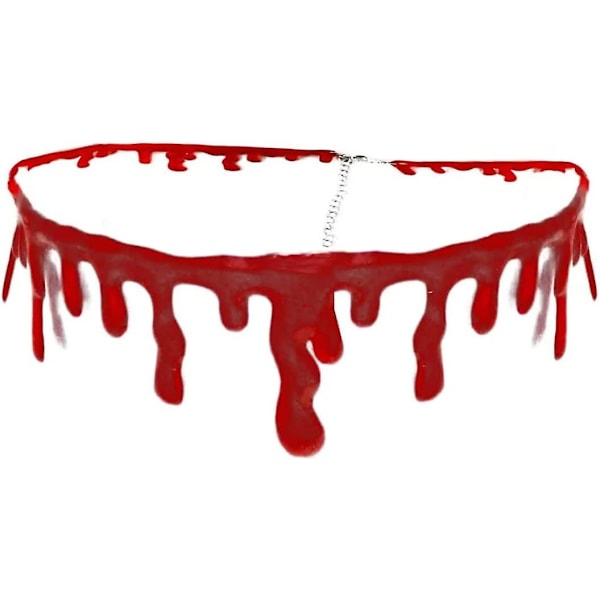 2 stk. Halloween Kostumer Halloween Halskæde Vampyr Blod Choker Halskæde Skræmmende Halloween Fest Dekorationer Gaver, Ornamenter til Halloween