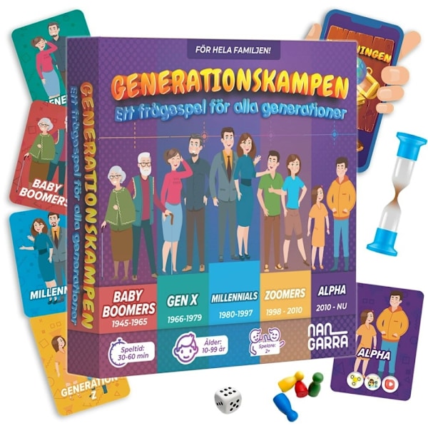 Generasjonskampen Familiespill (Quiz / Brettspill) 1000