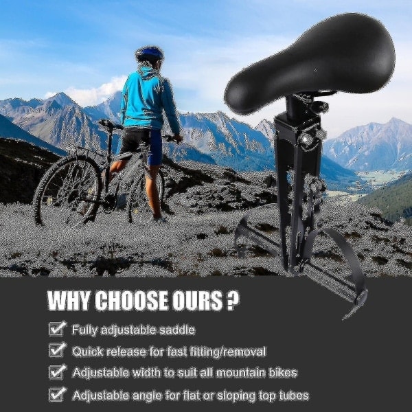 Barncykelsits för mountainbikes 2024, frammonterad cykelsits, enkel att installera för barn B