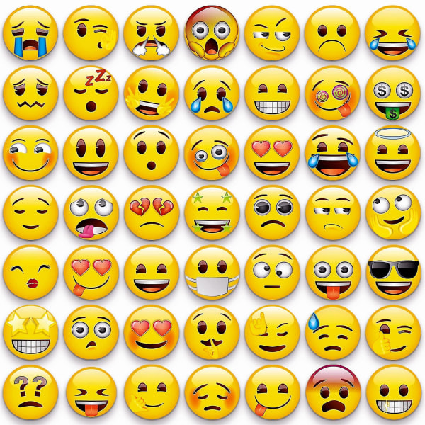 50 st Söt Emoji För Kylskåpet Kök Kylskåp Magnetisk Whiteboard Memo Board Dekoration Hem Barn Pojkar Flickor Idealiska presenter