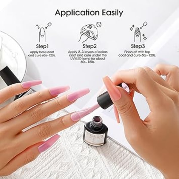 Gel Nagellack Macaron Set 10 Färger Gel Nagellack UV LED Gel Nagellack Grön Orange Blå Lila Kit