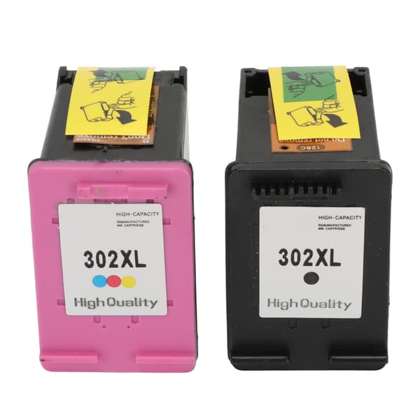 2 pcs 302XL Ink Cartridge High Density Sponge Durable ABS Compatible with HP Envy Officejet Printers