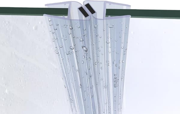 Magnetisk duschdörrstätning 180° 8mm 220cm Set - Magnetisk duschdörrstätning Magnetisk 180 grader 8MM (2,2 meter lång) ett par