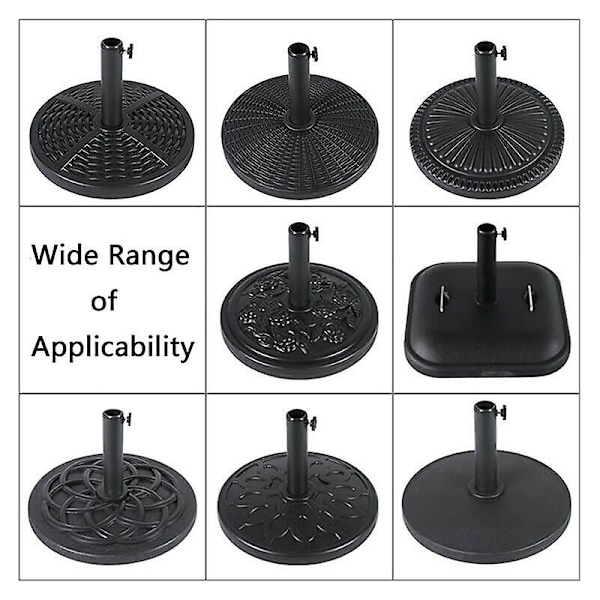 Aurinkovarjon reiän rengastulppa Joustava Helppo Asennus Aurinkovarjon kiila uima-allasterassille{EE} Two Set Of Base Brackets