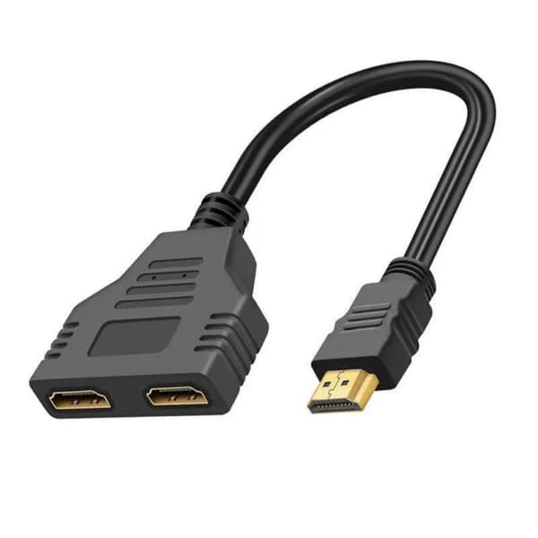 Dual Screen HDTV Splitter 1080P 1 Input 2 Outputs Switch Perfect for TV