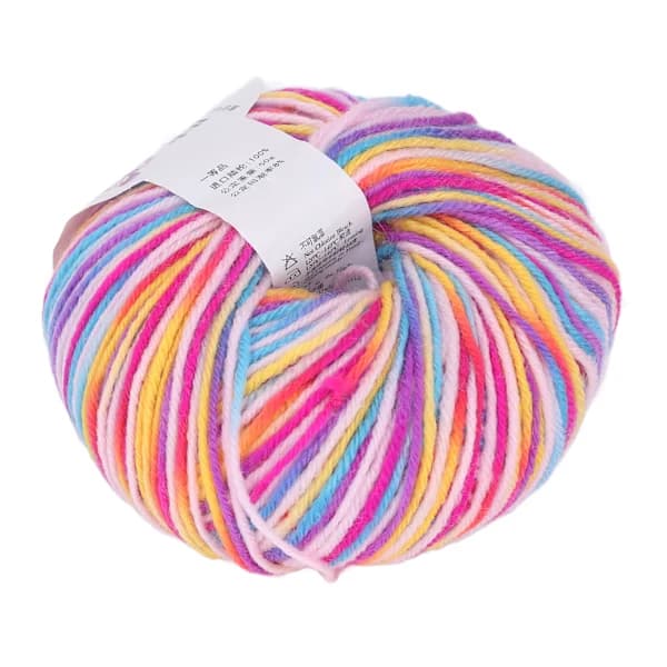 Akrylgarn Medium Tykkelse Gradient Multi Farve Holdbart Akrylgarn Falmefri Åndbart Hæklegarn til Sweater Hat Dukke【CA】